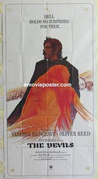 k114 DEVILS int'l three-sheet movie poster '71 Ken Russell, Vanessa Redgrave