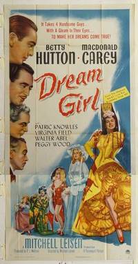 k283 DREAM GIRL three-sheet movie poster '48 Betty Hutton, Macdonald Carey