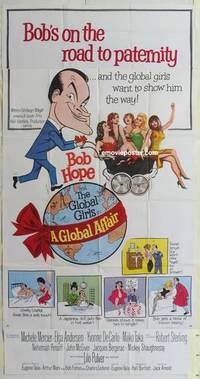 k328 GLOBAL AFFAIR three-sheet movie poster '64 Bob Hope, Yvonne De Carlo