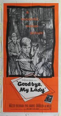 k333 GOOD-BYE MY LADY three-sheet movie poster '56 boy and his dog image!