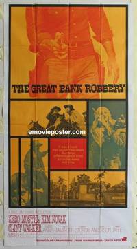 k334 GREAT BANK ROBBERY int'l three-sheet movie poster '69 Mostel, Kim Novak