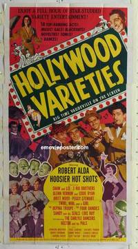 k356 HOLLYWOOD VARIETIES three-sheet movie poster '50 Big Time Vaudeville!
