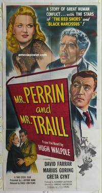 k450 MR PERRIN & MR TRAILL three-sheet movie poster '49 David Farrar, Goring