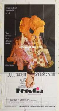 k493 PETULIA three-sheet movie poster '68 Julie Christie, George C Scott