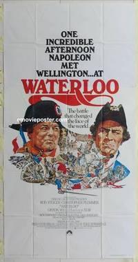 k589 WATERLOO three-sheet movie poster '70 Rod Steiger as Napoleon Bonaparte!