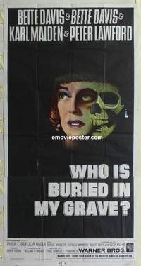 k270 DEAD RINGER three-sheet movie poster '64 Who is Buried in My Grave?