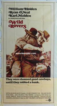 k601 WILD ROVERS three-sheet movie poster '71 William Holden, Blake Edwards