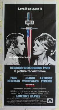 k610 WUSA int'l three-sheet movie poster '70 Paul Newman, Joanne Woodward