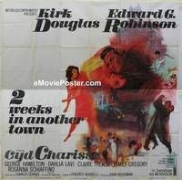 k094 TWO WEEKS IN ANOTHER TOWN six-sheet movie poster '62 Kirk Douglas