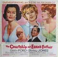 k031 COURTSHIP OF EDDIE'S FATHER six-sheet movie poster '63 Glenn Ford