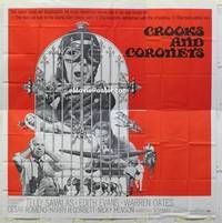 k035 CROOKS & CORONETS int'l six-sheet movie poster '69 Telly Savalas