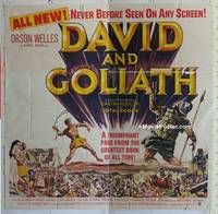k040 DAVID & GOLIATH int'l six-sheet movie poster '61 Orson Welles, Drago