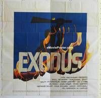 k046 EXODUS six-sheet movie poster '61 Newman, classic Saul Bass art!
