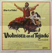 k048 FIDDLER ON THE ROOF Spanish/US six-sheet movie poster '72 Topol, Picon
