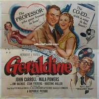 k054 GERALDINE six-sheet movie poster '53 John Carroll, Powers