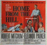 k059 HOME FROM THE HILL six-sheet movie poster '60 Mitchum