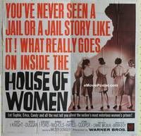 k060 HOUSE OF WOMEN six-sheet movie poster '62 female convicts!