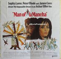k071 MAN OF LA MANCHA int'l six-sheet movie poster '72 Peter O'Toole, Loren