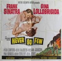 k075 NEVER SO FEW six-sheet movie poster '59 Frank Sinatra, Lollobrigida