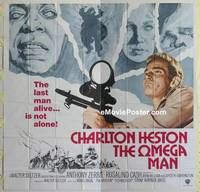k011 OMEGA MAN int'l six-sheet movie poster '71 Charlton Heston, zombies!