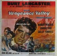 k096 VENGEANCE VALLEY six-sheet movie poster '51 Burt Lancaster, Dru