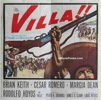k097 VILLA six-sheet movie poster '58 Rodolfo Hoyos, Cesar Romero, Keith