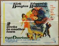 a834 TWO WEEKS IN ANOTHER TOWN half-sheet movie poster '62 Kirk Douglas