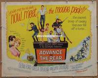 a020 ADVANCE TO THE REAR half-sheet movie poster '64 Glenn Ford, Stevens