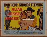 a025 ALIAS JESSE JAMES style B half-sheet movie poster '59 Hope, Fleming