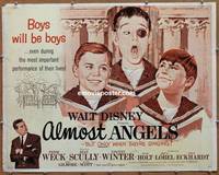 a028 ALMOST ANGELS half-sheet movie poster '62 Walt Disney choirboys!