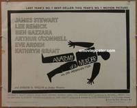 a031 ANATOMY OF A MURDER half-sheet movie poster '59 James Stewart