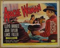 a039 APACHE WOMAN half-sheet movie poster '55 Lloyd Bridges, bad cowgirl!