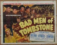 a053 BAD MEN OF TOMBSTONE half-sheet movie poster '48 Sullivan, Reynolds