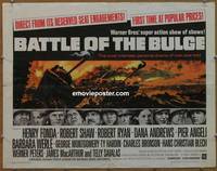 a066 BATTLE OF THE BULGE half-sheet movie poster '66 Henry Fonda, Shaw