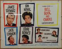 a075 BELL, BOOK & CANDLE half-sheet movie poster '58 James Stewart, Novak