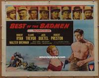 a082 BEST OF THE BADMEN half-sheet movie poster '51 Robert Ryan, Trevor