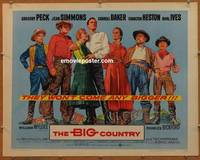 a086 BIG COUNTRY half-sheet movie poster '58 Gregory Peck, Burl Ives