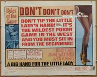 a089 BIG HAND FOR THE LITTLE LADY half-sheet movie poster '66 Henry Fonda