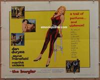 a122 BURGLAR half-sheet movie poster '57 Jayne Mansfield, Dan Duryea