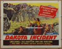 a183 DAKOTA INCIDENT style A half-sheet movie poster '56 Darnell, Robertson