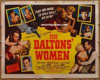 a187 DALTONS' WOMEN half-sheet movie poster '50 Tom Neal, Pamela Blake