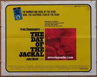 a199 DAY OF THE JACKAL half-sheet movie poster '73 Fred Zinnemann