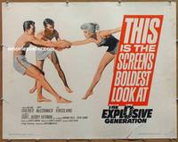 a238 EXPLOSIVE GENERATION half-sheet movie poster '61 William Shatner