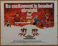 a257 FLIGHT OF THE PHOENIX half-sheet movie poster '66 James Stewart