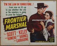a277 FRONTIER MARSHAL half-sheet movie poster R48 Randolph Scott