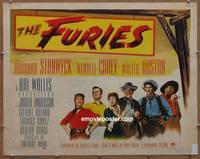 a282 FURIES half-sheet movie poster '50 Barbara Stanwyck, Corey