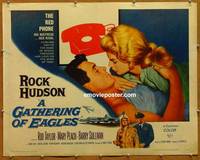 a288 GATHERING OF EAGLES half-sheet movie poster '63 Rock Hudson, Peach
