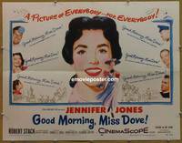 a315 GOOD MORNING MISS DOVE half-sheet movie poster '55 Jennifer Jones