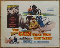 a330 GUN THAT WON THE WEST half-sheet movie poster '55 Dennis Morgan