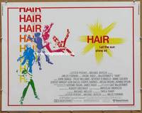 a335 HAIR half-sheet movie poster '79 Milos Forman, Treat Williams